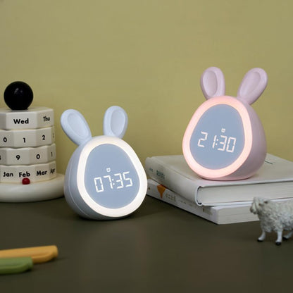 Rabbit Digital Alarm Clock – LED Night Light & Intelligent Wake-Up for Kids