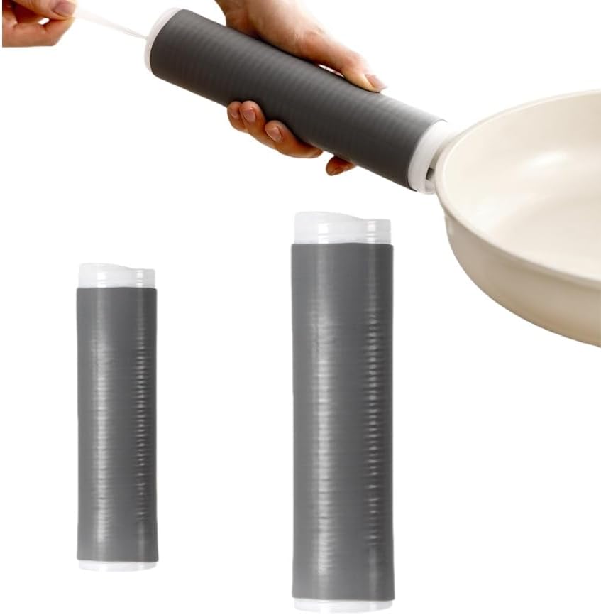 Heat-Resistant Rubber Pan Handle Sleeve – Anti-Scalding Pot Grip Protector for Frying Pans, Skillets & Kitchen Cookware Safety