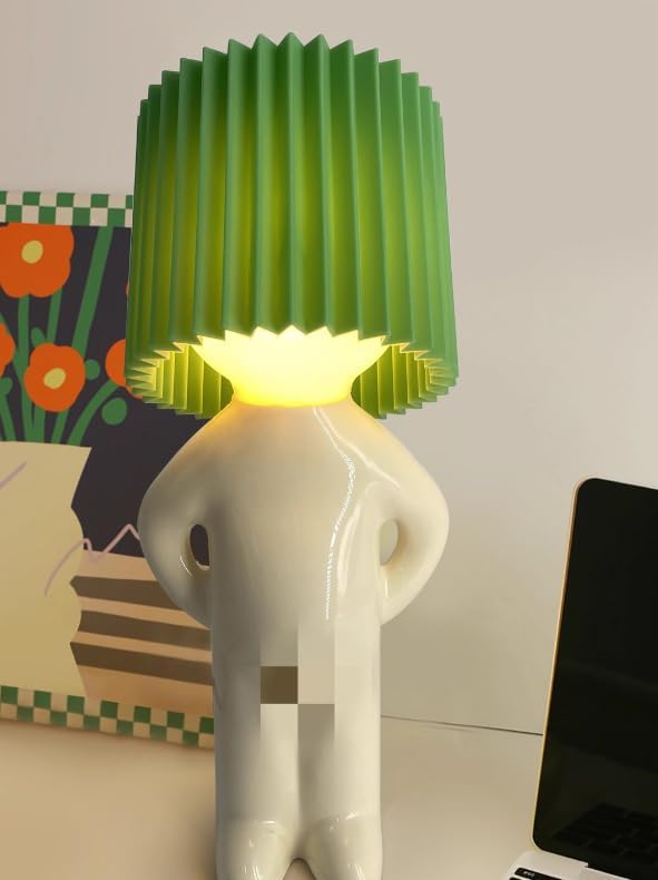 Naughty Boy LED Pleated Table Lamp – Unique Child-Friendly Night Light with Reading Mode, Creative Design for Bedroom Ambiance
