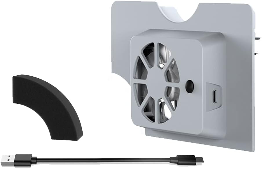 S6 Game Console Cooling Fan – USB LED Turbo Ventilation System with OLED Stand Support for Essential Gaming Console Cooling Needs