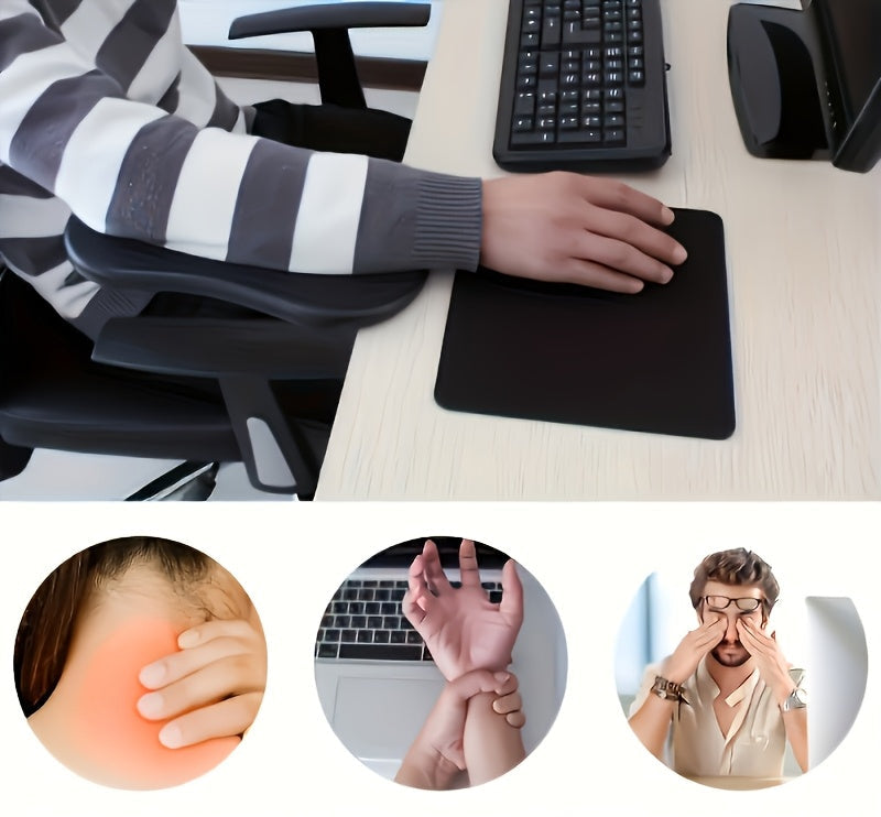 Ergonomic Desk Armrest Extender – Adjustable 180° Rotating Arm Support Brace, Clamp-On Design for Gaming, Office, and Computer Comfort, No-Drill Installation Needed