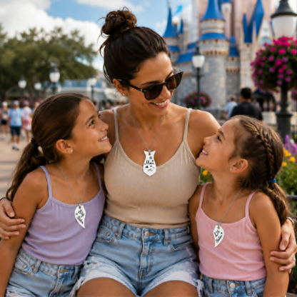 Mother Daughter Necklace Set - 3PCS Heart Matching Stainless Steel Pendant Jewelry for Mom Big Sister Little Sister Family Gift