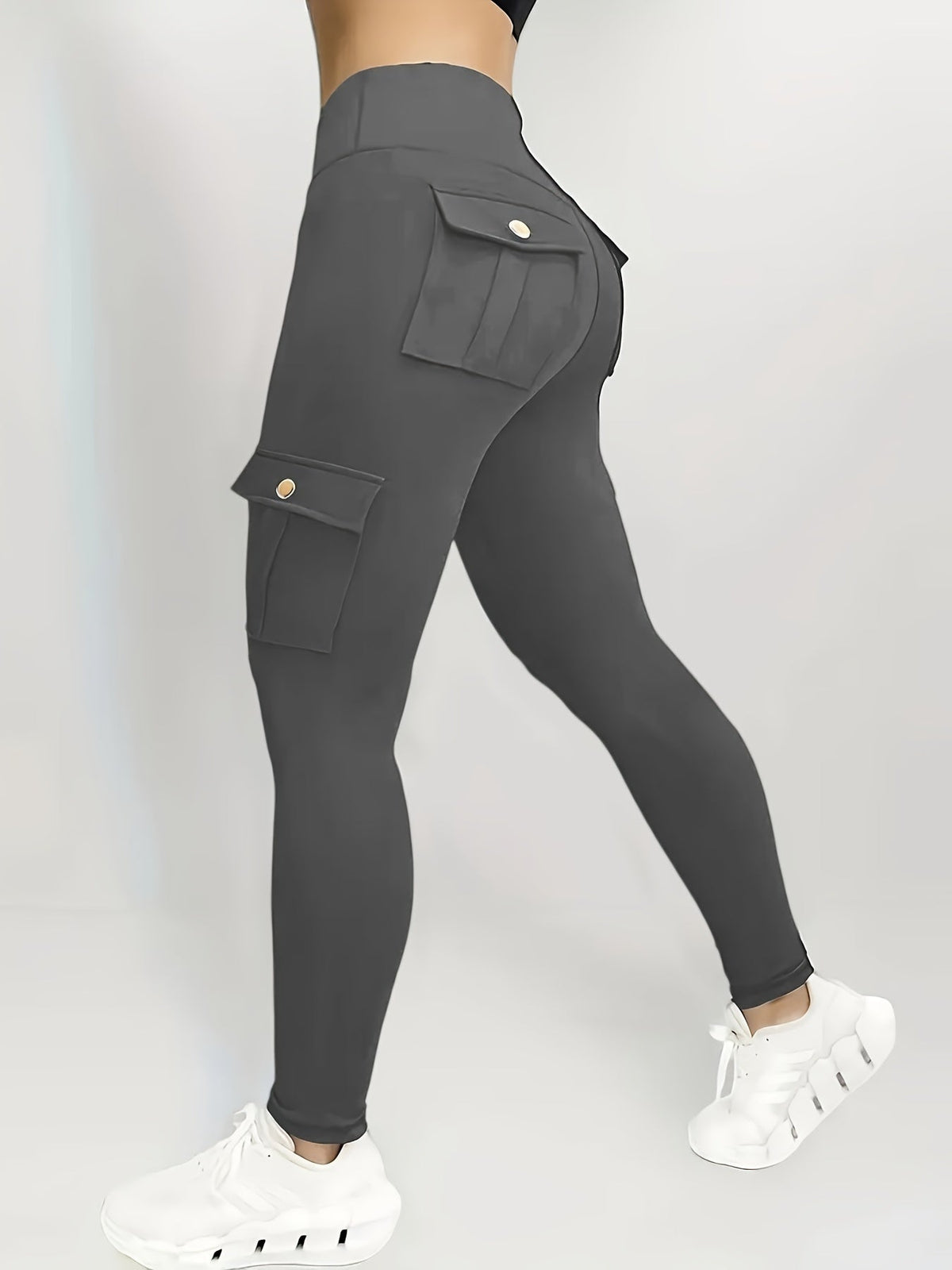 High-Waisted Sculpt & Support Yoga Leggings –  Cargo Style Activewear for Women with Tummy Control and Seamless Fit for All-Day Movement