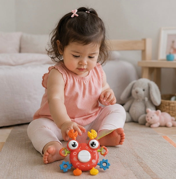 Baby Finger Exercise Toy - Early Learning Rattle and Hanging Bell Set for Newborn Sensory Development and Motor Skills