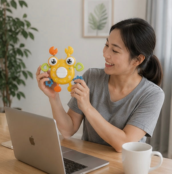 Baby Finger Exercise Toy - Early Learning Rattle and Hanging Bell Set for Newborn Sensory Development and Motor Skills