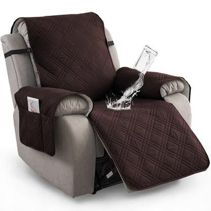 Waterproof Non-Slip Recliner Cover – One-Piece Chair Protector with Side Pockets