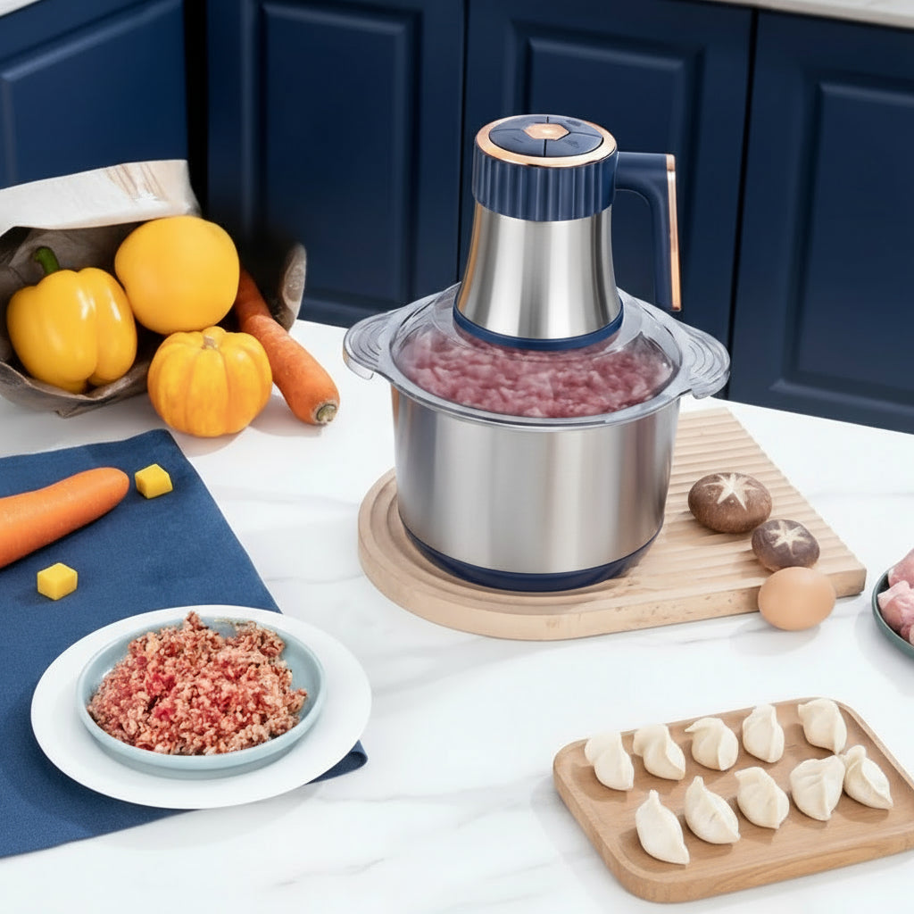 Multifunctional Meat Grinder & Noodle Maker – 3L Electric Food Processor for Minced Meat, Vegetables & Dough