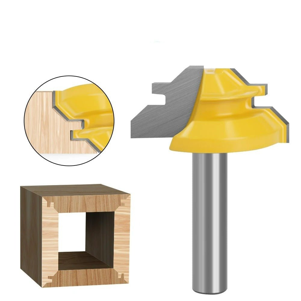 Lock Miter Router Bit - 45° Carbide Alloy Milling Cutter