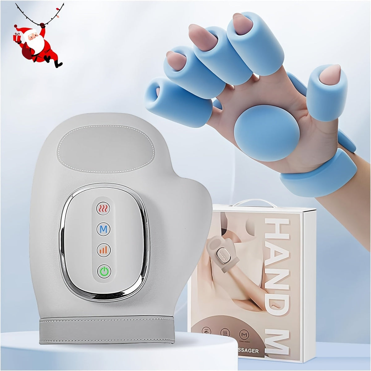 Hand Massager with Heat Compression – Pain Relief Therapy for Hands and Wrists, Relieve Stiffness, Improve Circulation, Relax Muscles, Ideal for Home and Office Use