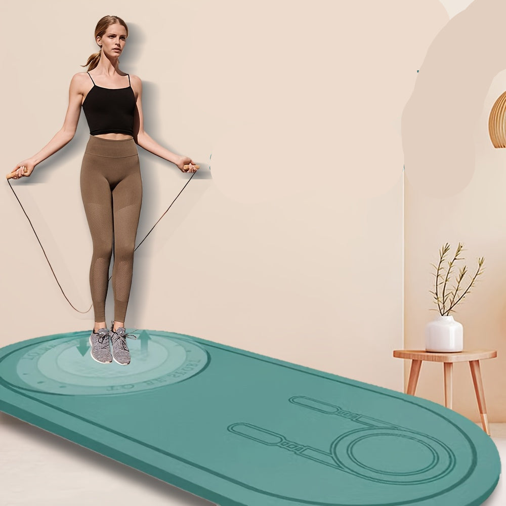 Double-Sided Anti-Slip Jump Rope Mat – Soft Shock-Absorbing Exercise Mat for Home Gym, Fitness Training, Weight Loss, Yoga, and Floor Protection