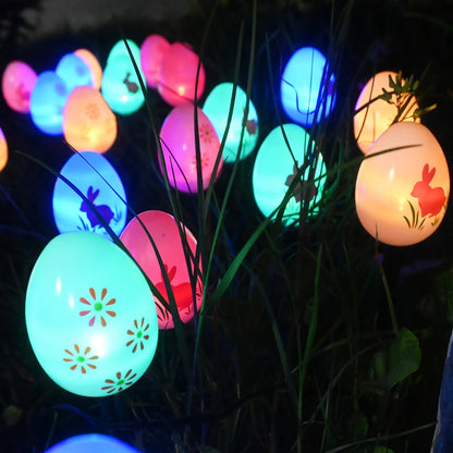 Solar Easter Egg Lights – Brighten Your Yard with Colorful Solar Decor Eggs for a Glowing Springtime Celebration