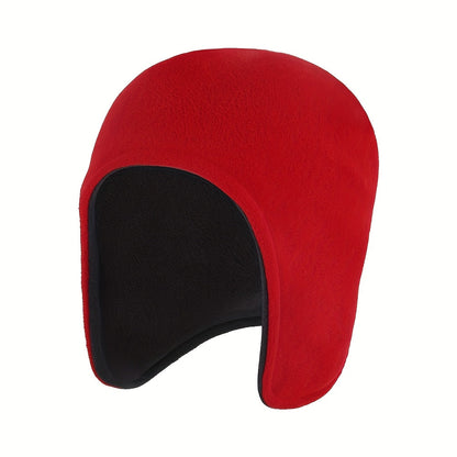 Fleece-Lined Cold-Proof Beanie Hat – Double-Layer Winter Warm Cap for Men & Women, Soft Polyester, Ideal Holiday Gift for Cold Weather