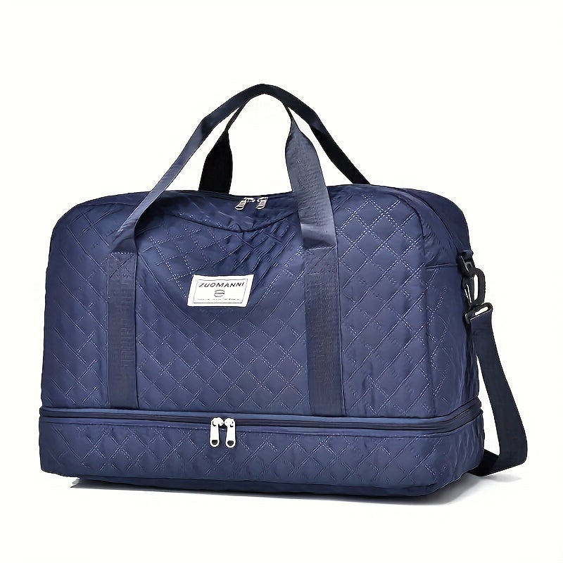 Luxury Large-Capacity Duffel Bag – Dry/Wet Separation, Multiple Pockets, Shoulder & Crossbody Strap, Perfect for Gym, Travel, and Weekend Getaways