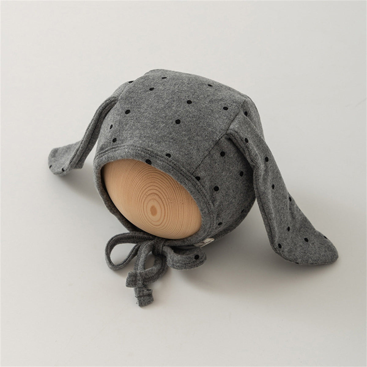 Adorable Bunny Ears Cotton Beanie – Soft Breathable Kids Hat with Polka Dots for Toddlers, Thanksgiving, Outdoor Play & Everyday Fashion