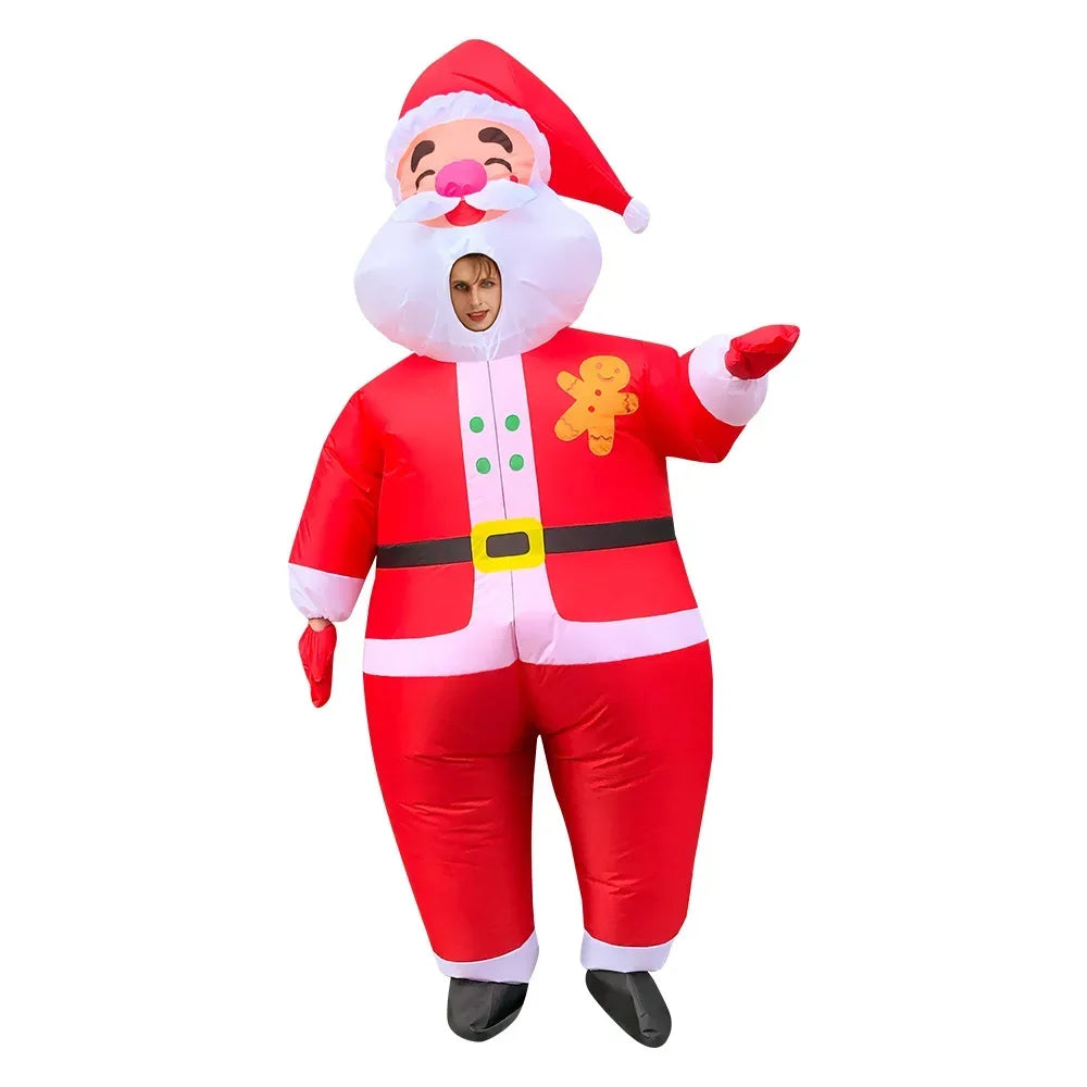 Inflatable Christmas Party Costume – Santa, Snowman & Tree Air Suit for Holiday Events, Mascots & Fun Festive Dressing
