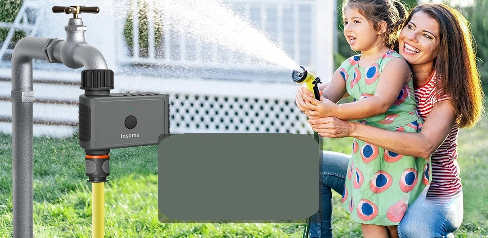 Insoma WiFi Garden Sprinkler Timer - Smart Irrigation Controller Compatible with Alexa, Remote Control for Hassle-Free Watering
