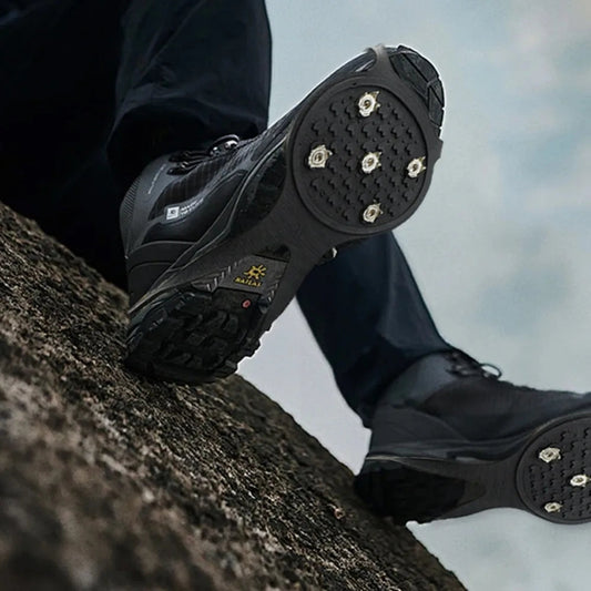 Anti Slip Crampons - Ice Snow Shoe Cover Grips with Steel Spikes, Outdoor Safety Traction Covers for Winter Walking