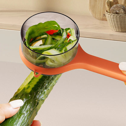 Stainless Steel Vegetable Peeling Knife – Non-Slip Handle with Built-In Storage Box