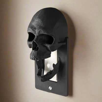 Halloween Skull Switch Decorative Cover – 3D Gothic Wall Switch Plate Adds Dark Mystery to Bedroom, Bar, or Spa Decor