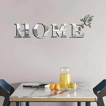 Home Entrance 3D Mirror Wall Sticker Decor