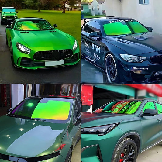 Automotive Chameleon Car Window Film - Color Changing UV Blocking Tint with Heat Insulation, Durable Automotive Sticker for Privacy and Protection
