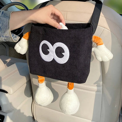 Hanging Car Backseat Storage Holder - 2-in-1 Car Trash Can & Tissue Box