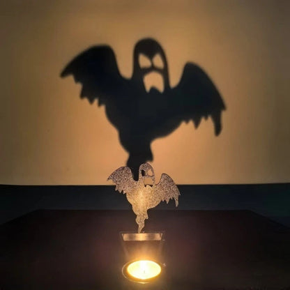 Halloween Decorative Candle Holder – Scary Resin Candlestick Ornament Desk Accessory for Haunted Room Ambiance and Festival Party Décor
