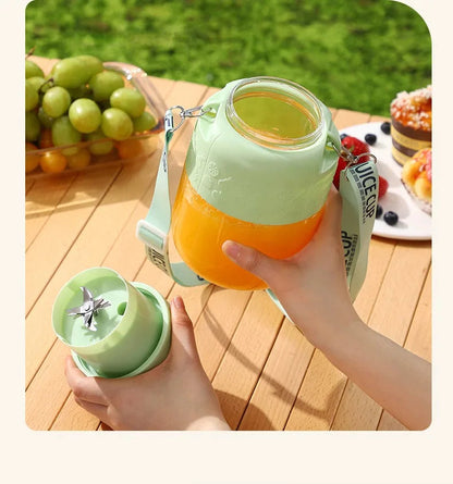 Electric Fruit Juicer – 800ml 10-Blade USB Rechargeable Smoothie & Shake Mixer