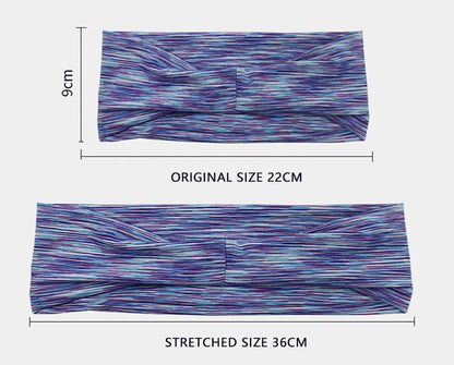 Widening Sports Headbands - 5-Pack Soft Elastic Quick-Dry Sweatbands for Yoga, Running, Gym Workout & All-Day Comfort