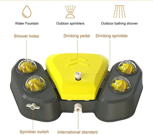 Automatic Pet Water Sprinkler Toy – Fun Outdoor Dog Bath & Drinking Feeder for Hot Summer Days