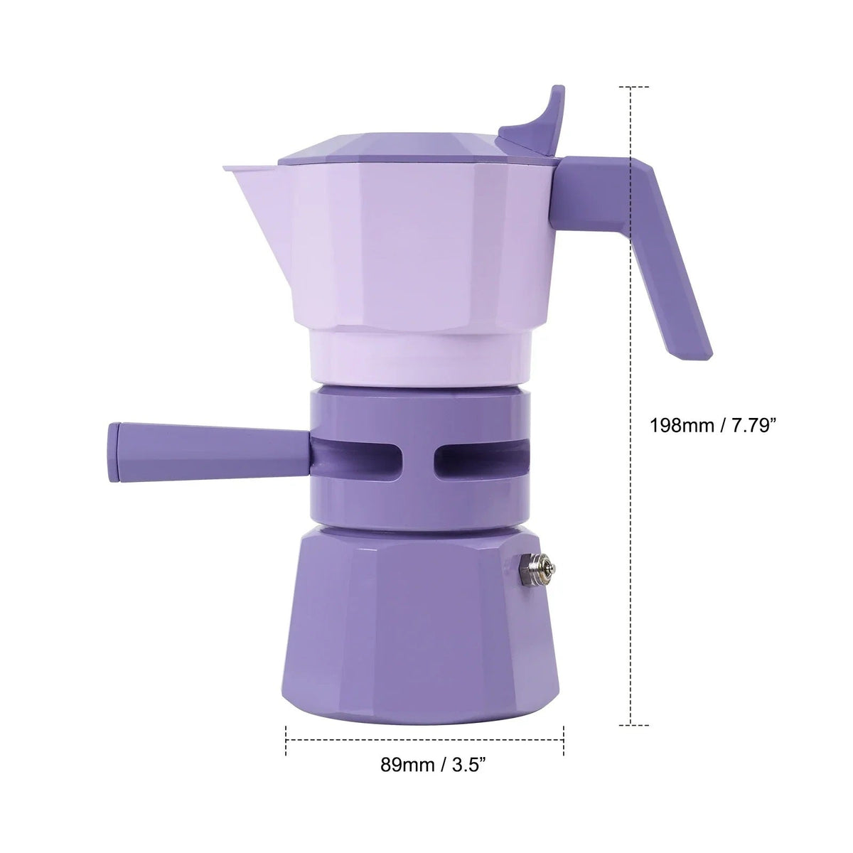 Aluminum Espresso Moka Pot – Temperature-Controlled Italian Coffee Percolator for Authentic Espresso Brewing