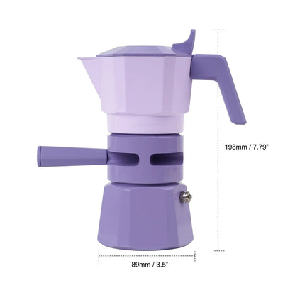 Aluminum Espresso Moka Pot – Temperature-Controlled Italian Coffee Percolator for Authentic Espresso Brewing