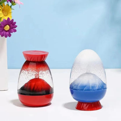 Volcanic Eruption Oil Drop Ornament – Acrylic Egg Hourglass Creative Desk Decor for Holiday and Birthday Gifts