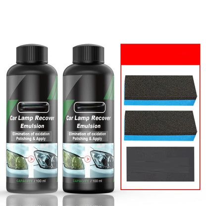 Car Headlight Restoration Kit – Scratch Remover and Oxidation Polish Liquid for Clear, Bright Headlamp Repair