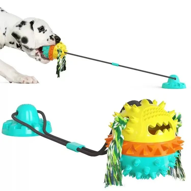 Dog Suction Cup Toy - Interactive Teeth Cleaning Treat Dispenser for IQ Training and Fun Playtime with Small Large Dogs