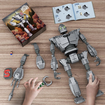 Metal Giant Robot Building Block Set – 883pcs. Classic Action Movie Model Kit, Ultimate Gift for Kids, Collectors & Sci-Fi Fans