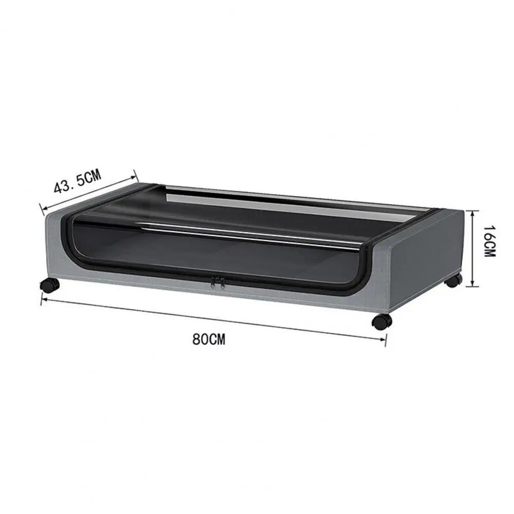Underbed Storage Lockers with Wheels – Rolling Plastic Bins with Lids for Shoes and Clothes, Space-Saving Organizers for Dorms and Bedrooms