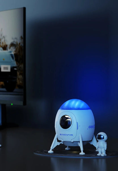 Smart Astronaut Galaxy Projector with LED Lamp – Starry Night Light with NASA Stories & Timer