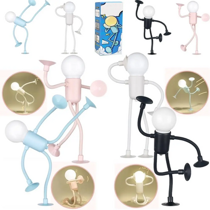 DIY Flexible Sportsman Nightlight – Adjustable Fun Suction Cup Lamp for Bedroom & Holiday Decor