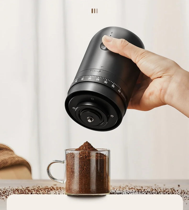 Electric Coffee Bean Grinder – 1800mAh Rechargeable Grinder with 40 Adjustable Gears for Fresh Home Brewing & Flavorful Mornings