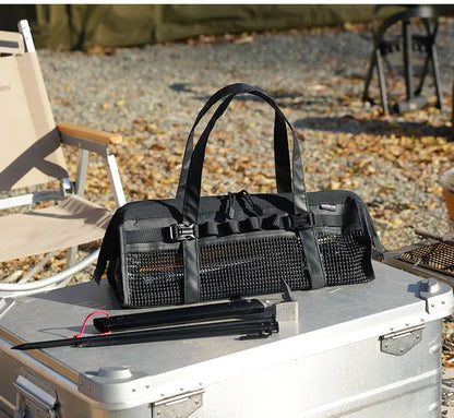 Outdoor Mesh Peg Storage Bag – Heavy-Duty Floor Stake Organizer with Thick Rubber Mesh for Camping or Outdoor Essentials