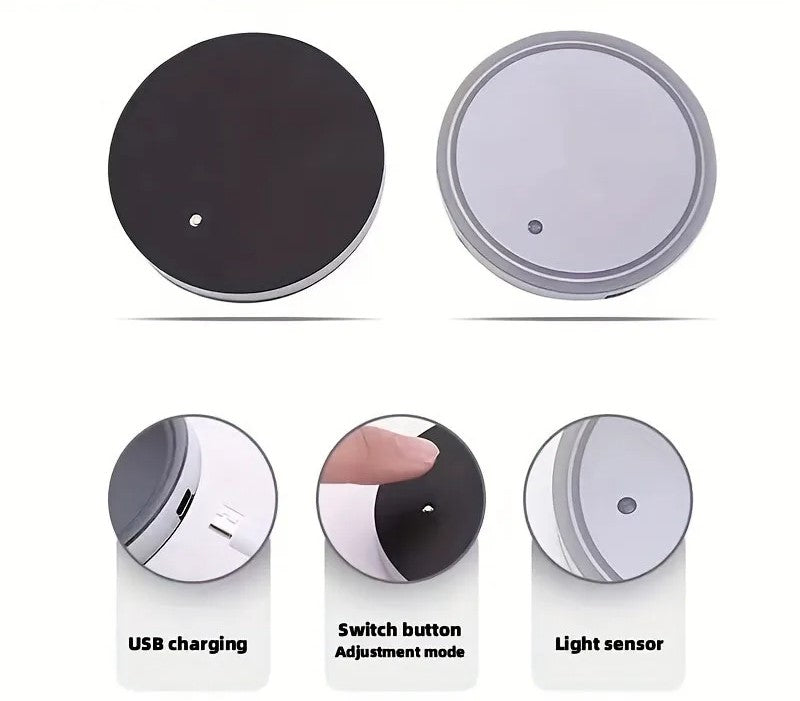 USB LED Mat Car Cup Holder with Light – Luminous Anti-Slip Waterproof Interior Atmosphere Light