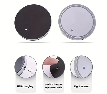 USB LED Mat Car Cup Holder with Light – Luminous Anti-Slip Waterproof Interior Atmosphere Light