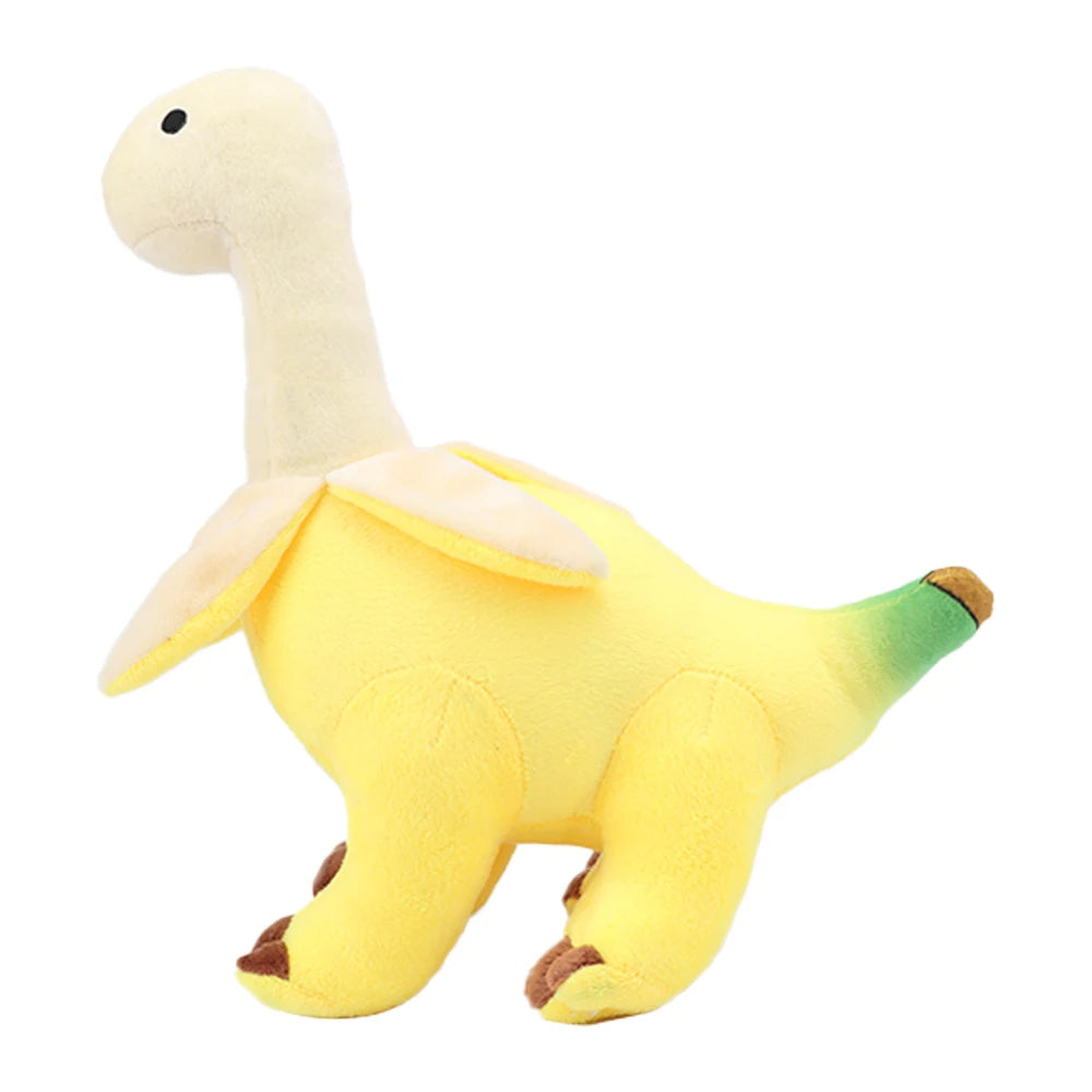 Banana Brontosaurus Plush Toy – Soft Dinosaur Stuffed Animal, Kawaii Peeled Plushie Gift for Kids & Collectors, Cuddly & Unique