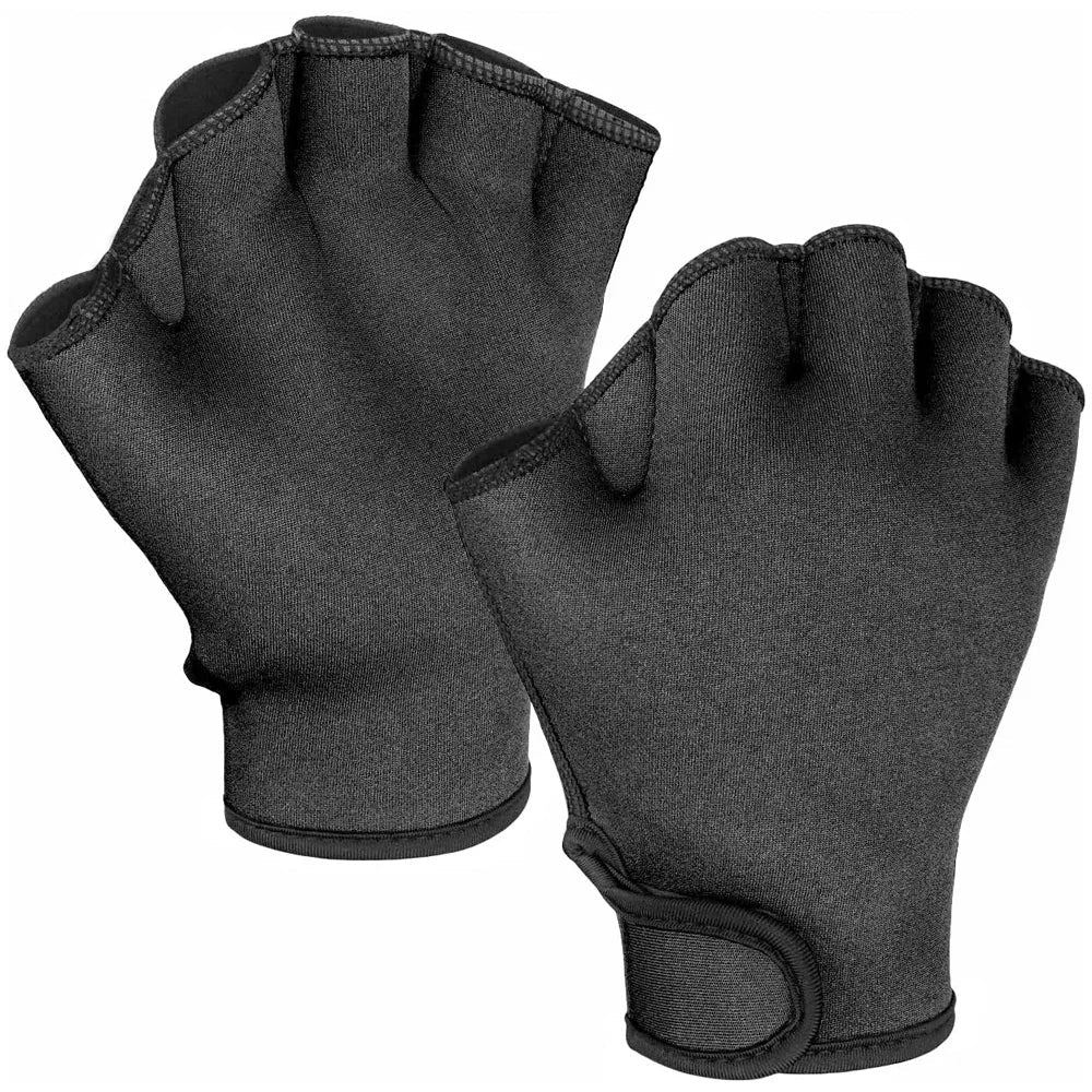 Webbed Swim Training Gloves - Neoprene Aquatic Gloves for Resistance Fitness, Scuba Diving & Water Aerobics Strength Training