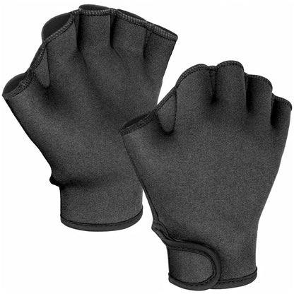 Webbed Swim Training Gloves - Neoprene Aquatic Gloves for Resistance Fitness, Scuba Diving & Water Aerobics Strength Training