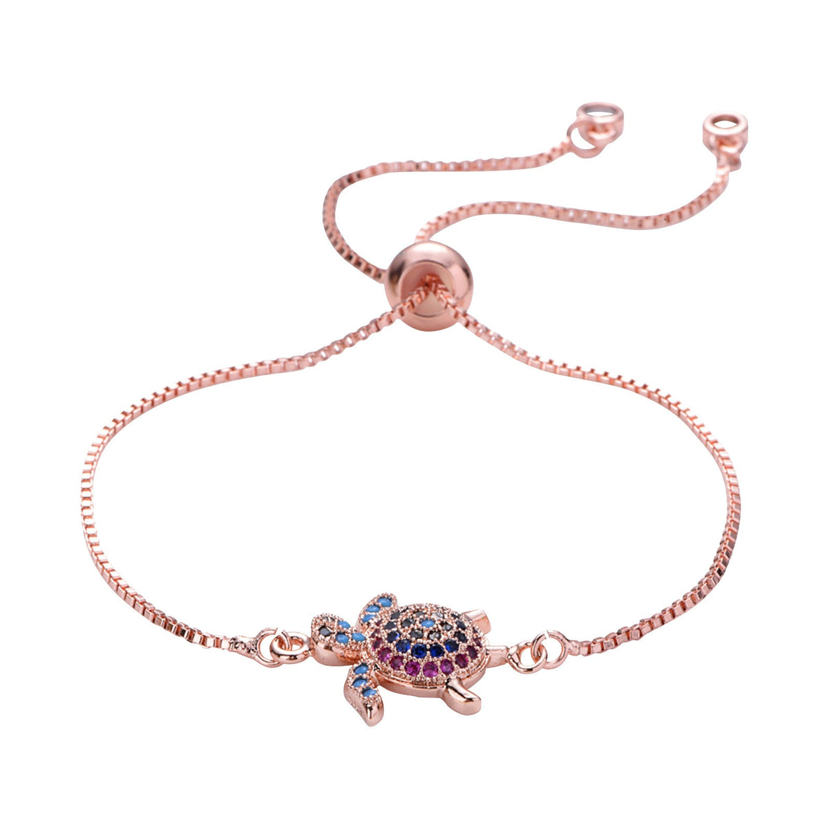 Silver Love Heart Turtle Bracelet – Stainless Steel Lucky Charm Jewelry Gift for Stylish, Romantic Women