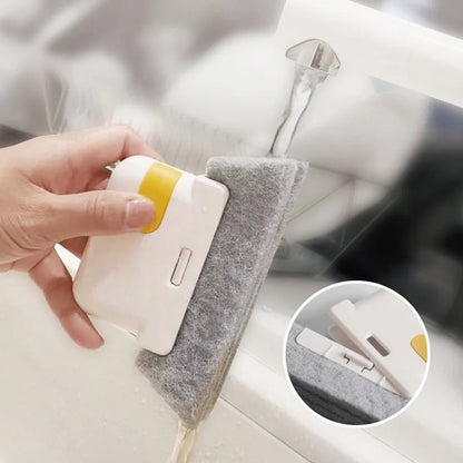 Window Groove Cleaning Brush - Handheld Gap Cleaner Tool for Door Tracks Keyboards Floors and Kitchen Deep Cleaning