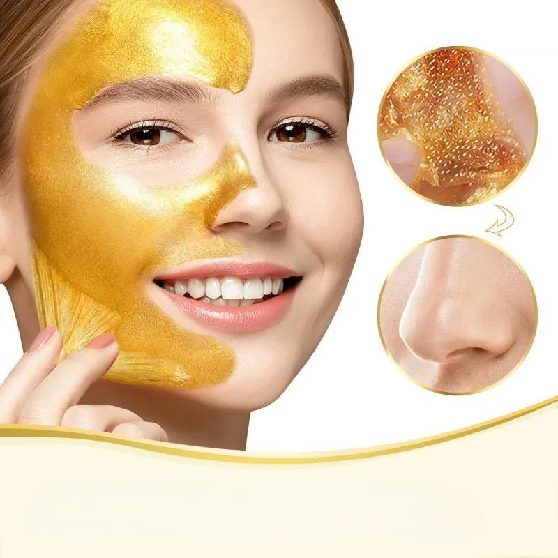 Luxury Hydrating Tear Mask – Deep Pore Cleansing and Skin Brightening Facial Mask, Light Beige Tone, Moisturizing Treatment for Smooth, Glowing Complexion