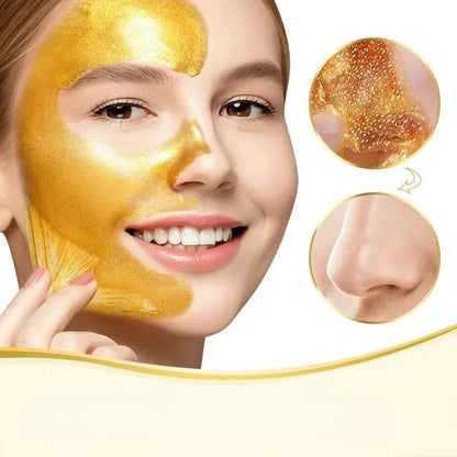 Luxury Hydrating Tear Mask – Deep Pore Cleansing and Skin Brightening Facial Mask, Light Beige Tone, Moisturizing Treatment for Smooth, Glowing Complexion